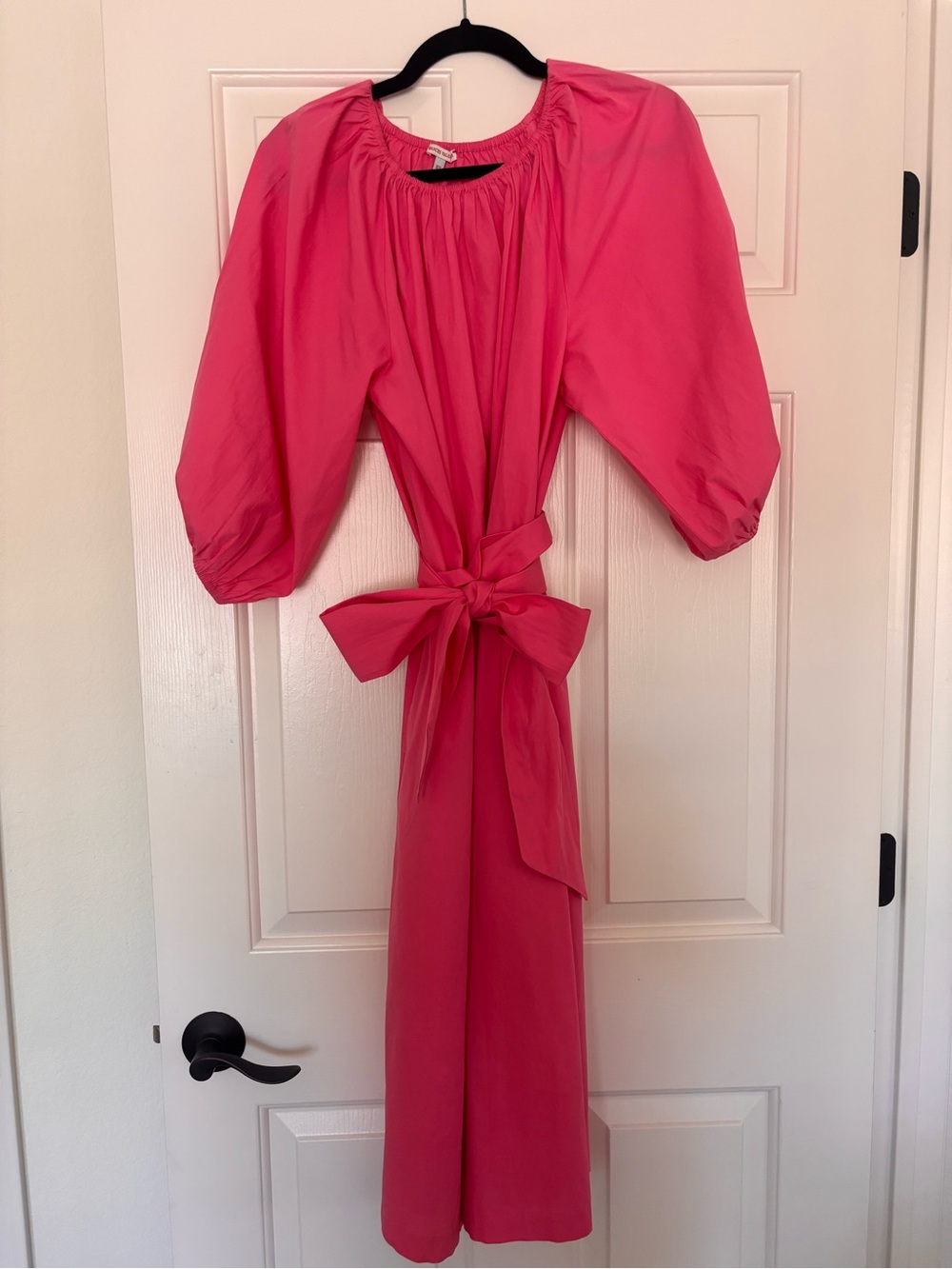 Frances Valentine PINK Dress with removable tie. Beautiful cotton poplin in XS.